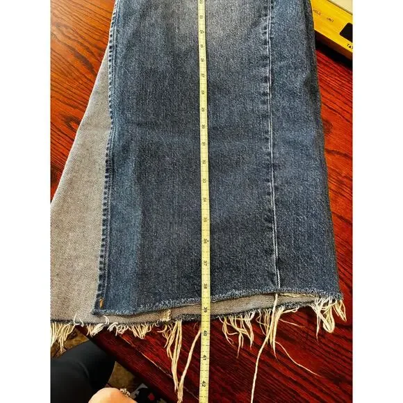 Reformation Jeans Tazz Maxi Denim Skirt Hemlock Size 27 - Picture 6 of 7